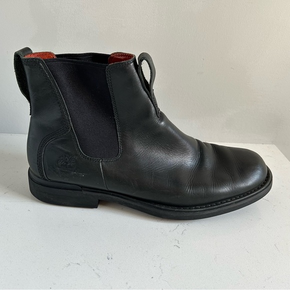 Timberland Mt Washington Chelsea Ankle Waterproof Black Leather Boots 13M Men - Picture 8 of 14